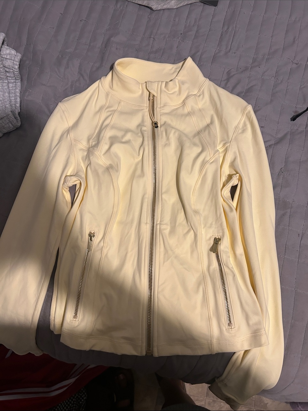 Women’s Cream Zip-Front Jacket